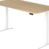 Hammerbacher XBHM VXBHM Elektrisch hoogteverstelbaar Zit-sta-bureau Rechthoekig Eiken C-Voet 2.000 (B) x 1.000 (D) x 1.290 (H) mm Spaanplaat, Staal, Aluminium