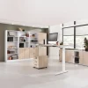 Hammerbacher XBHM VXBHM Elektrisch hoogteverstelbaar Zit-sta-bureau Rechthoekig Eiken C-Voet 1.800 (B) x 800 (D) x 1.290 (H) mm Spaanplaat, Staal, Aluminium