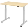 Hammerbacher XMST VXMST Elektrisch hoogteverstelbaar Zit-sta-bureau Rechthoekig Ahorn T-Voet 1,200 (B) x 800 (D) x 1,200 (H) mm Spaanplaat, Staal