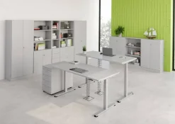 Hammerbacher Zit-sta bureau XDSM12/5/S Grijs 1.200 x 800 x 635 mm