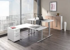 Hammerbacher Zit-sta bureau XDSM12/W/S Wit 1.200 x 800 x 635 mm