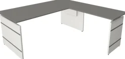 Kerkmann Form 4 Bureau L-vorm Grafiet Wang 1.800 (B) x 1.800 (D) x 760 (H) mm