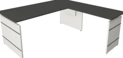 Kerkmann Form 4 Bureau L-vorm Antraciet Wang 1.800 (B) x 1.800 (D) x 760 (H) mm