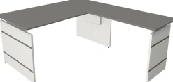 Kerkmann Form 4 Bureau L-vorm Grafiet Wang 1.600 (B) x 1.800 (D) x 760 (H) mm