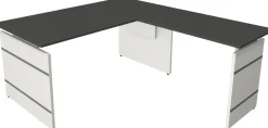 Kerkmann Form 4 Bureau L-vorm Antraciet Wang 1.600 (B) x 1.800 (D) x 760 (H) mm