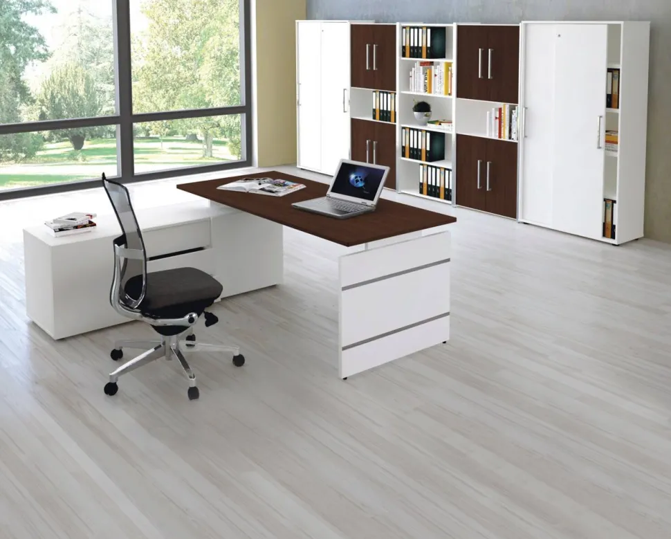 Kerkmann Form 4 Bureau L-vorm Antraciet Wang 1.600 (B) x 1.800 (D) x 760 (H) mm