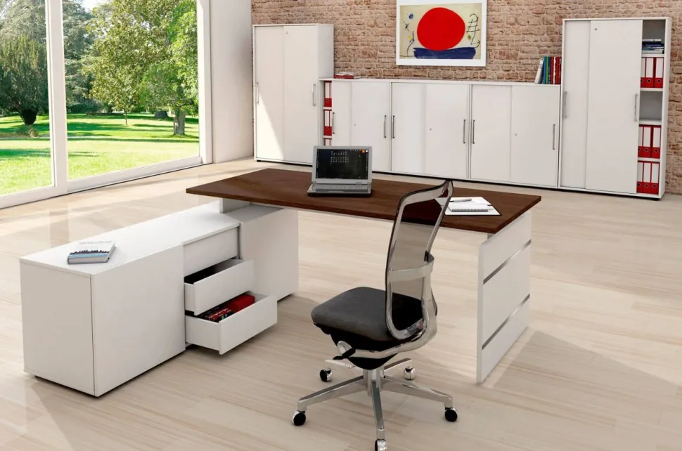 Kerkmann Form 4 Bureau L-vorm Antraciet Wang 1.600 (B) x 1.800 (D) x 760 (H) mm