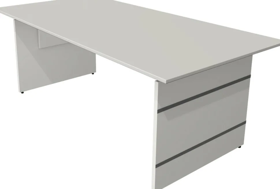 Kerkmann Form 4 Bureau Rechthoekig Lichtgrijs Wang 2.000 (B) x 1.000 (D) x 760 (H) mm