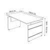 Kerkmann Form 4 Bureau Rechthoekig Wengé 1.600 (B) x 800 (D) x 760 (H) mm