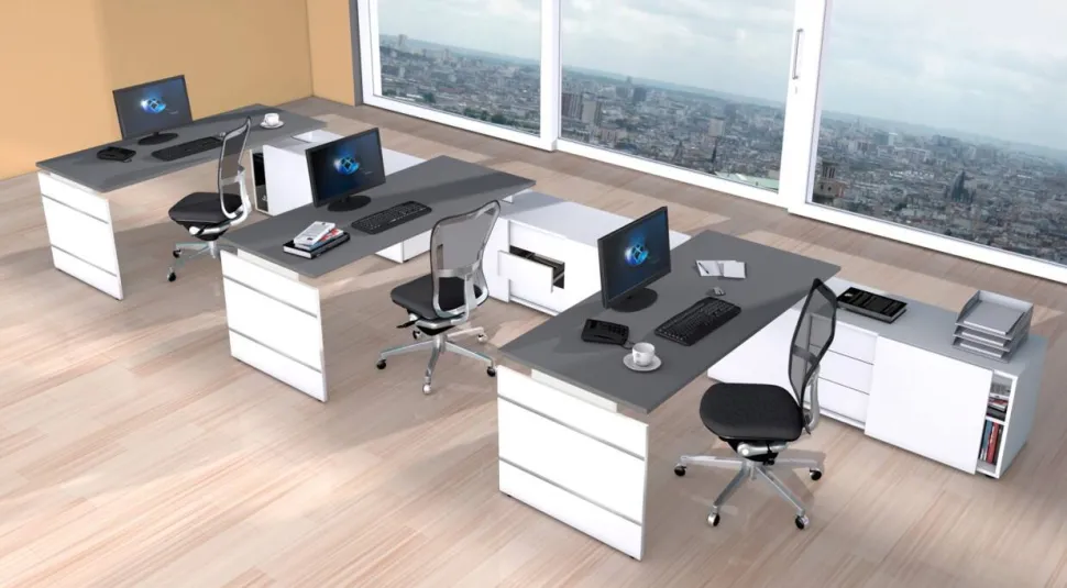 Kerkmann Form 4 Bureau Rechthoekig Ahorn Wang 1.600 (B) x 800 (D) x 760 (H) mm