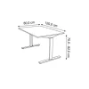 Kerkmann Form 2 Bureau Rechthoekig Eiken T-Voet 1.200 (B) x 800 (D) x 820 (H) mm