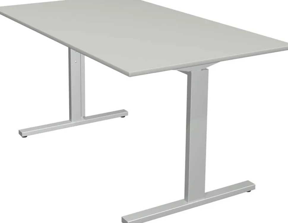 Kerkmann Form 2 Bureau Rechthoekig Lichtgrijs T-Voet 1.400 (B) x 800 (D) x 820 (H) mm