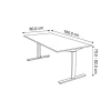 Kerkmann Form 2 Bureau Rechthoekig Ahorn T-Voet 1.600 (B) x 800 (D) x 820 (H) mm