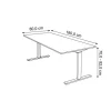 Kerkmann Form 2 Bureau Rechthoekig Lichtgrijs T-Voet 1.800 (B) x 800 (D) x 820 (H) mm