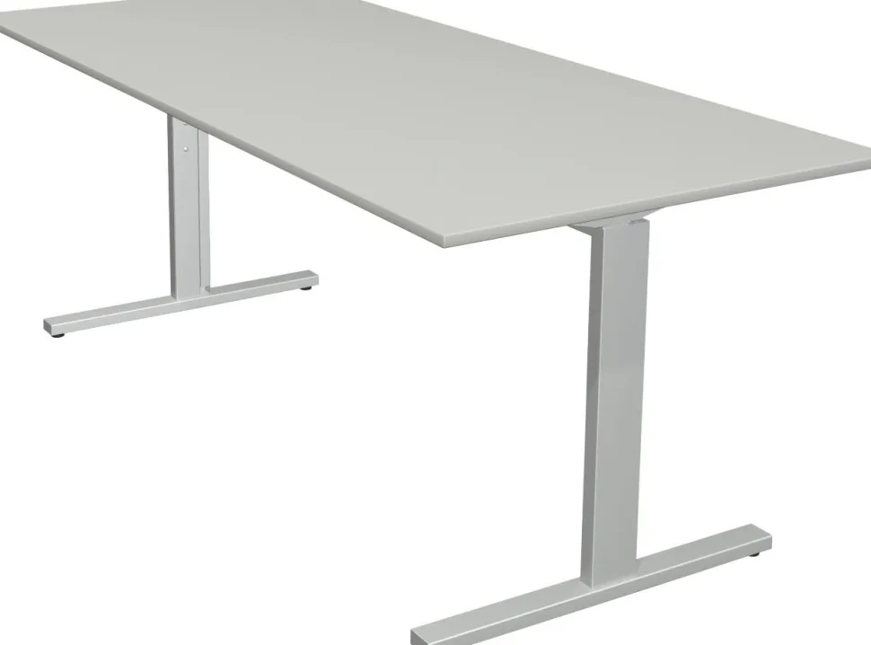 Kerkmann Form 2 Bureau Rechthoekig Lichtgrijs T-Voet 1.800 (B) x 800 (D) x 820 (H) mm