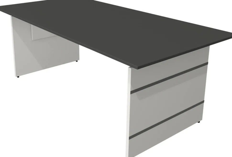Kerkmann Form 4 Bureau Rechthoekig Antraciet Wang 2.000 (B) x 1.000 (D) x 760 (H) mm