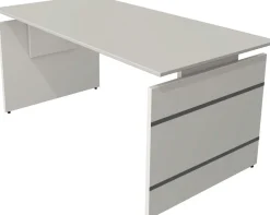 Kerkmann Form 4 Bureau Rechthoekig Lichtgrijs Wang 1.600 (B) x 800 (D) x 760 (H) mm