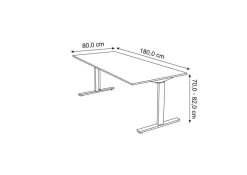 Kerkmann Form 2 Bureau Rechthoekig Ahorn T-Voet 1.800 (B) x 800 (D) x 820 (H) mm