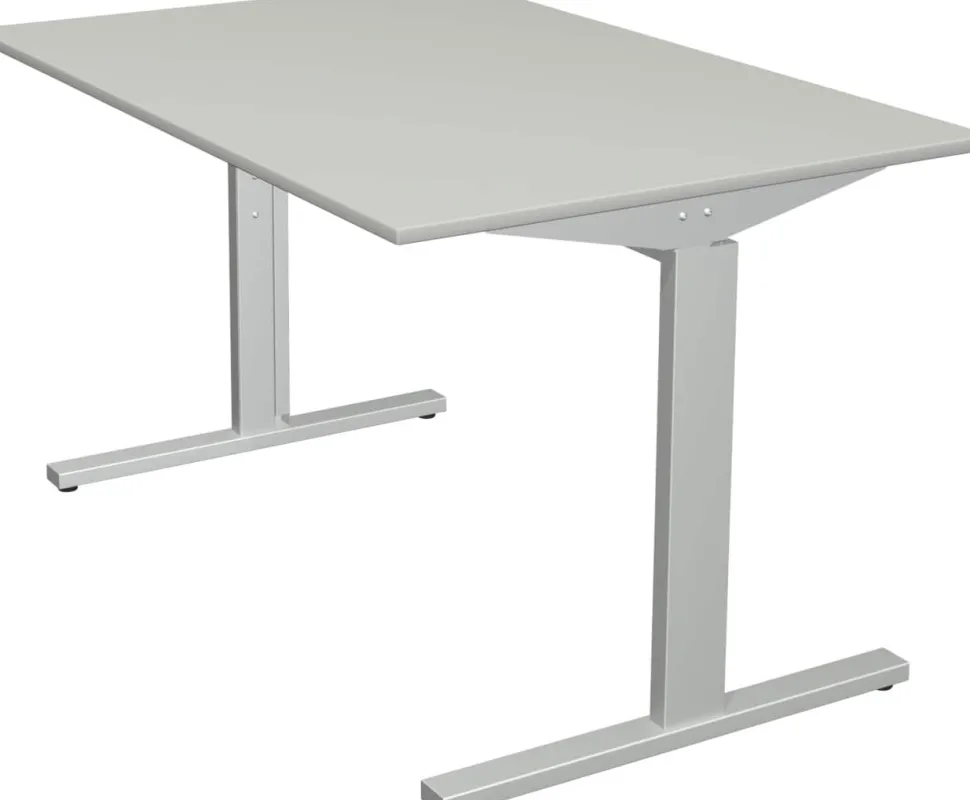Kerkmann Form 2 Bureau Rechthoekig Lichtgrijs T-Voet 1.200 (B) x 800 (D) x 820 (H) mm