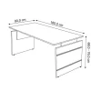 Kerkmann Form 4 Bureau Rechthoekig Lichtgrijs Wang 1.800 (B) x 800 (D) x 760 (H) mm