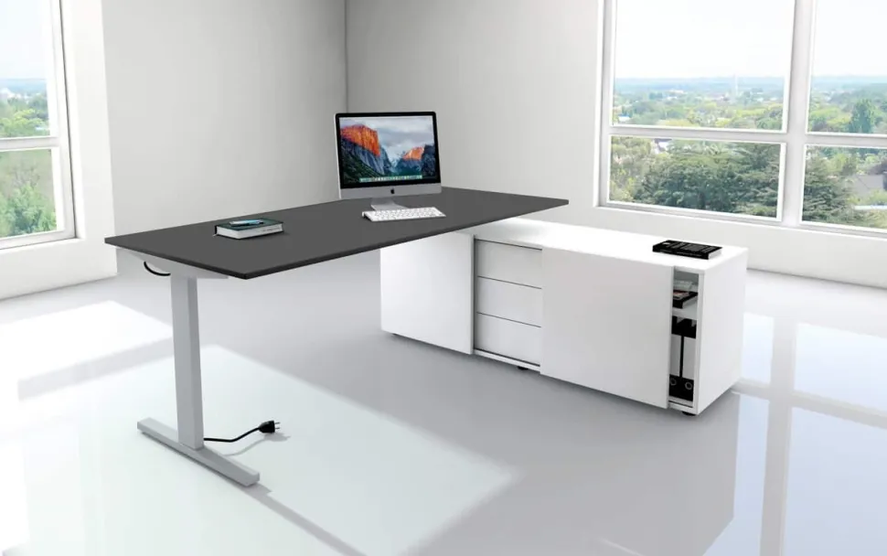 Kerkmann Form 2 Hoekbureau Ahorn T-Voet 1.800 (B) x 1.800 (D) x 820 (H) mm