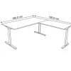 Kerkmann Form 2 Hoekbureau L-vorm Lichtgrijs T-Voet 1.600 (B) x 1.800 (D) x 820 (H) mm