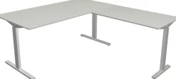 Kerkmann Form 2 Hoekbureau L-vorm Lichtgrijs T-Voet 1.600 (B) x 1.800 (D) x 820 (H) mm