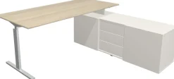 Kerkmann Form 2 Hoekbureau Ahorn T-Voet 3 Lades 740 mm (H)