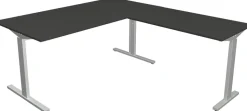Kerkmann Form 2 Hoekbureau L-vorm Antraciet T-Voet 1.600 (B) x 1.800 (D) x 820 (H) mm