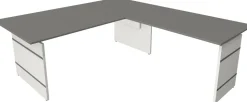 Kerkmann Form 4 Hoekbureau L-vorm Grafiet Wang 2.000 (B) x 2.200 (D) x 760 (H) mm