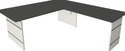 Kerkmann Form 4 Hoekbureau L-vorm Antraciet Wang 2.000 (B) x 2.200 (D) x 760 (H) mm