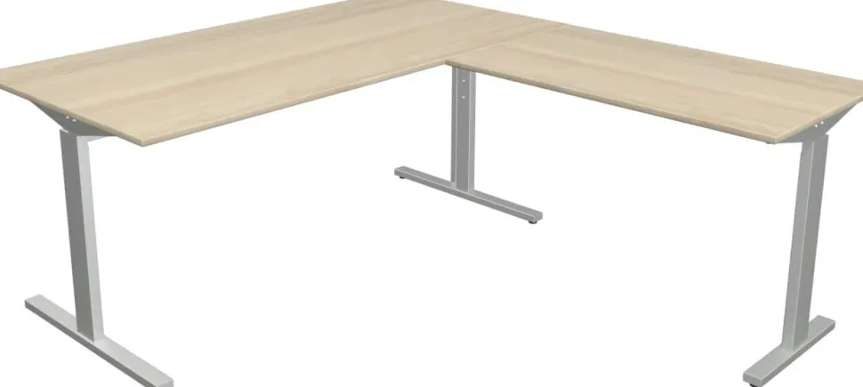 Kerkmann Form 2 Hoekbureau L-vorm Ahorn T-Voet 1.600 (B) x 1.800 (D) x 820 (H) mm