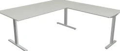 Kerkmann Form 2 Hoekbureau Lichtgrijs T-Voet 1.800 (B) x 1.800 (D) x 820 (H) mm