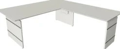 Kerkmann Form 4 Hoekbureau L-vorm Lichtgrijs Wang 2.000 (B) x 2.200 (D) x 760 (H) mm