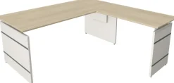 Kerkmann Form 4 Hoekbureau L-vorm Ahorn Wang 1.800 (B) x 1.800 (D) x 760 (H) mm