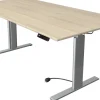 Kerkmann Move 3 Tube Zit-sta-bureau Rechthoekig Ahorn T-Voet 2.000 (B) x 1.000 (D) x 1.200 (H) mm