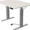 Kerkmann Move 3 Tube Zit-sta-bureau Rechthoekig Wit T-Voet 1.200 (B) x 800 (D) x 1.200 (H) mm