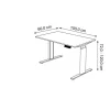 Kerkmann Move 3 Tube Zit-sta-bureau Rechthoekig Antraciet T-Voet 1.000 (B) x 600 (D) x 1.200 (H) mm