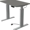 Kerkmann Move 3 Tube Zit-sta-bureau Rechthoekig Grafiet T-Voet 1.000 (B) x 600 (D) x 1.200 (H) mm