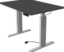 Kerkmann Move 3 Tube Zit-sta-bureau Rechthoekig Antraciet T-Voet 1.200 (B) x 800 (D) x 1.200 (H) mm