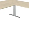 Kerkmann Move 3 Tube Zit-sta-bureau L-vorm Ahorn T-Voet 2.000 (B) x 2.200 (D) x 1.200 (H) mm