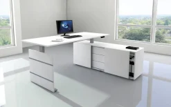 Kerkmann Move 3 Tube Zit-sta-bureau Rechthoekig Antraciet T-Voet 2.000 (B) x 1.000 (D) x 1.200 (H) mm