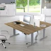 Kerkmann Move 3 Tube Zit-sta-bureau L-vorm Ahorn T-Voet 1.800 (B) x 1.800 (D) x 1.200 (H) mm