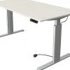 Kerkmann Move 3 Tube Zit-sta-bureau Rechthoekig Wit T-Voet 1.600 (B) x 800 (D) x 1.200 (H) mm