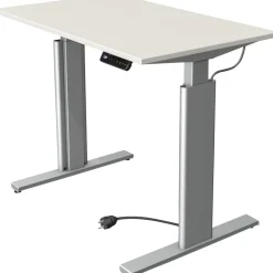 Kerkmann Move 3 Tube Zit-sta-bureau Rechthoekig Wit T-Voet 1.000 (B) x 600 (D) x 1.200 (H) mm