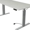 Kerkmann Move 3 Tube Zit-sta-bureau Rechthoekig Lichtgrijs T-Voet 1.800 (B) x 800 (D) x 1.200 (H) mm