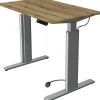 Kerkmann Move 3 Tube Zit-sta-bureau Rechthoekig Eiken T-Voet 1.000 (B) x 600 (D) x 1.200 (H) mm