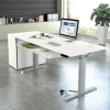 Kerkmann Move 3 Tube Zit-sta-bureau L-vorm Lichtgrijs T-Voet 1.800 (B) x 1.800 (D) x 1.200 (H) mm