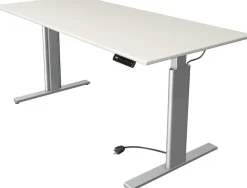 Kerkmann Move 3 Tube Zit-sta-bureau Rechthoekig Wit T-Voet 1.800 (B) x 800 (D) x 1.200 (H) mm