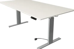 Kerkmann Move 3 Tube Zit-sta-bureau Rechthoekig Wit T-Voet 2.000 (B) x 1.000 (D) x 1.200 (H) mm